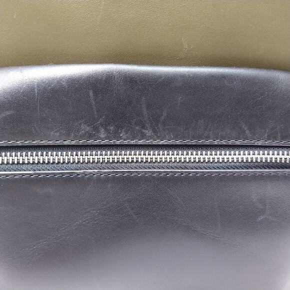 Michael Kors Olive Green Leather Zipper Closure Top Handle Backpack - Picture 4 of 16